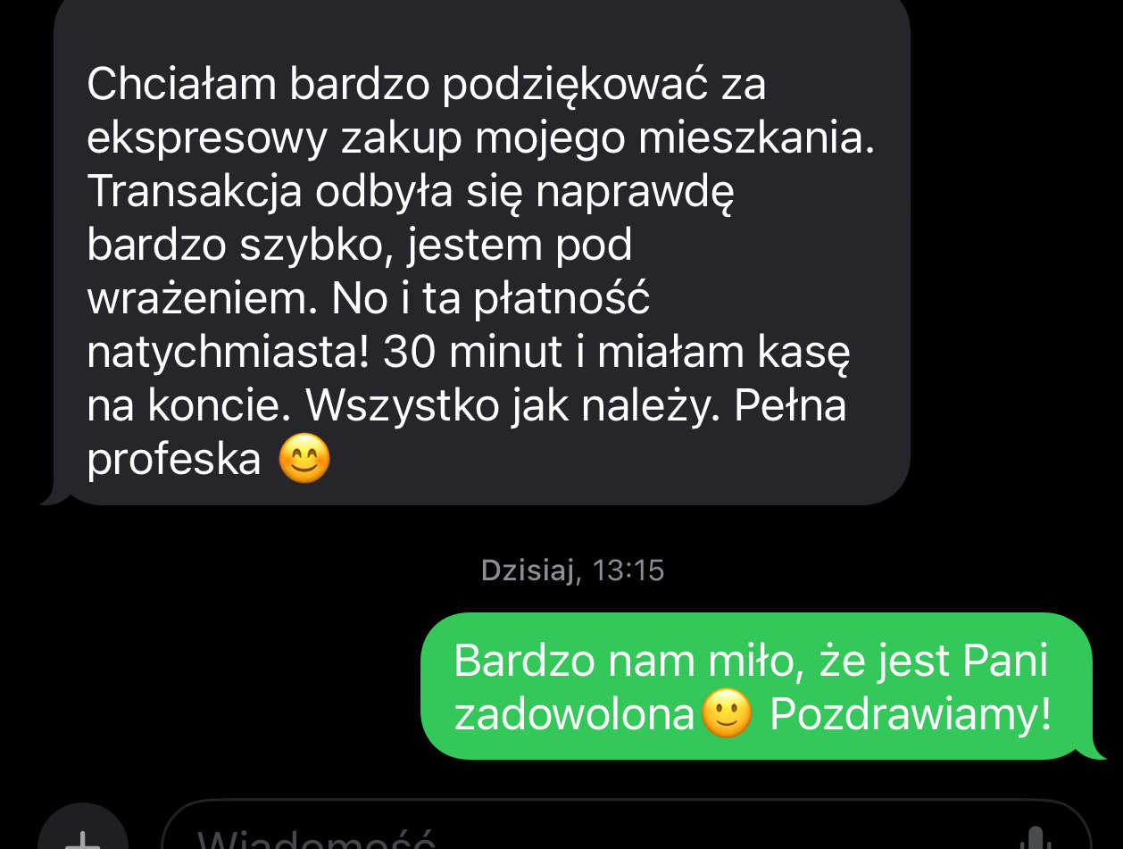 Opinia Klienta, który chwali naszą działalność.